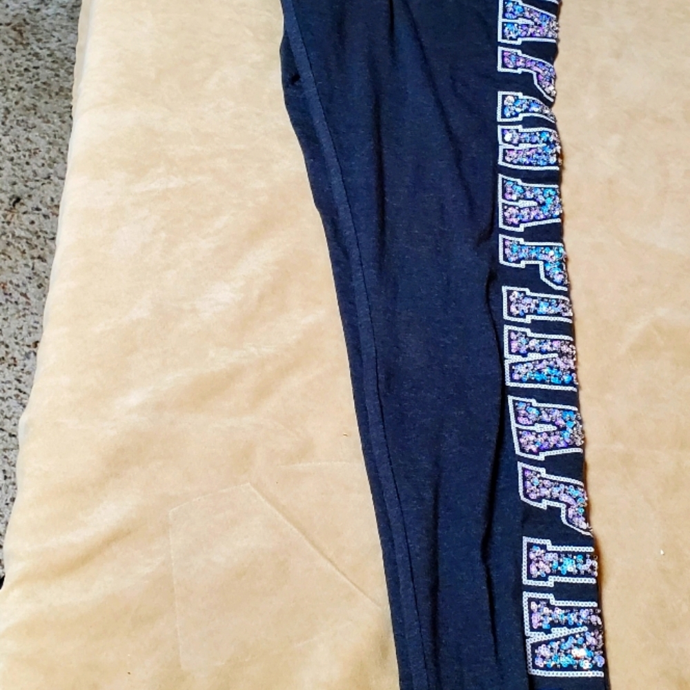 Pink Victoria Sercert medium leggings with bling